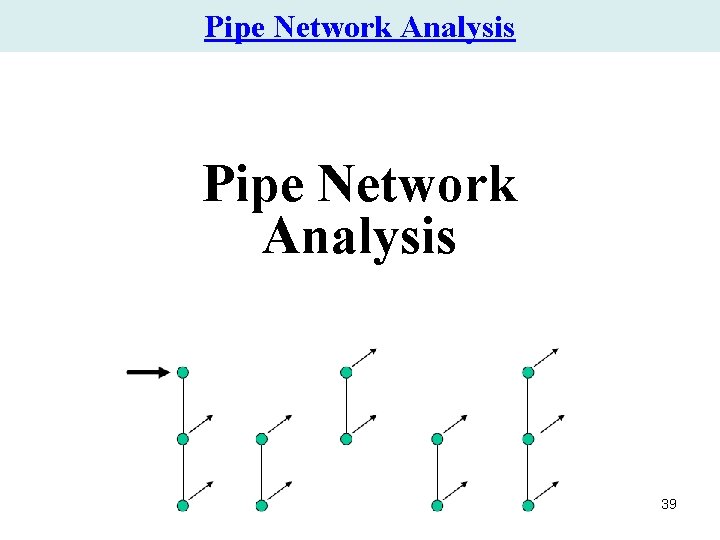 Pipe Network Analysis 39 Pipe Network Analysis 39
