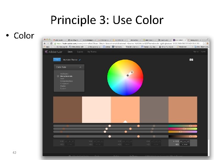 Principle 3: Use Color • Color 42 