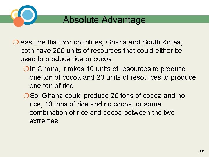 Absolute Advantage ¦ Assume that two countries, Ghana and South Korea, both have 200