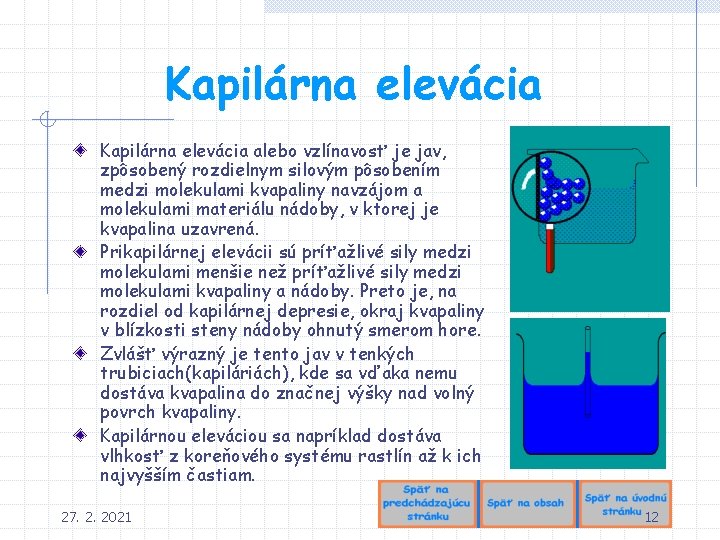 Kapilárna elevácia alebo vzlínavosť je jav, zpôsobený rozdielnym silovým pôsobením medzi molekulami kvapaliny navzájom