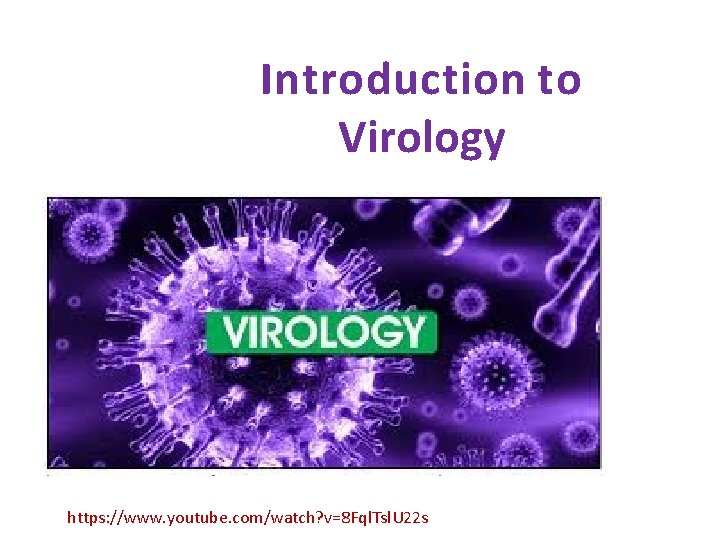 Introduction to Virology https: //www. youtube. com/watch? v=8 Fql. Tsl. U 22 s 