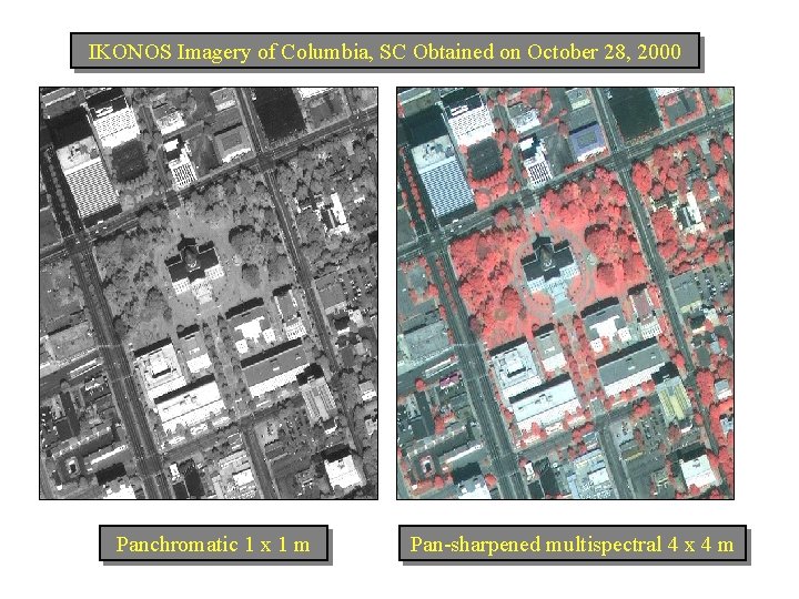 IKONOS Imagery of Columbia, SC Obtained on October 28, 2000 Panchromatic 1 x 1