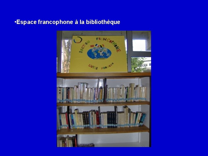  • Espace francophone à la bibliothèque 