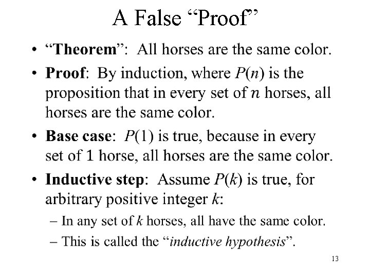 A False “Proof” • 13 