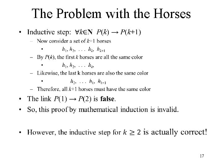The Problem with the Horses • 17 