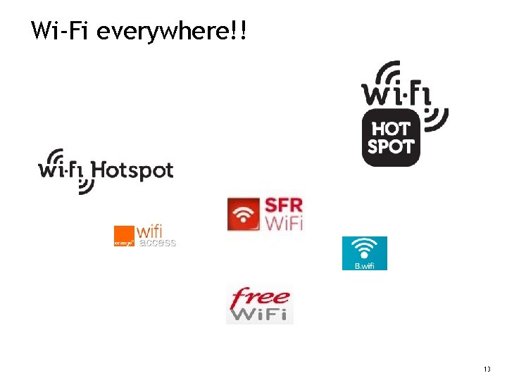 Wi-Fi everywhere!! 13 