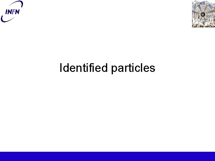 Identified particles 