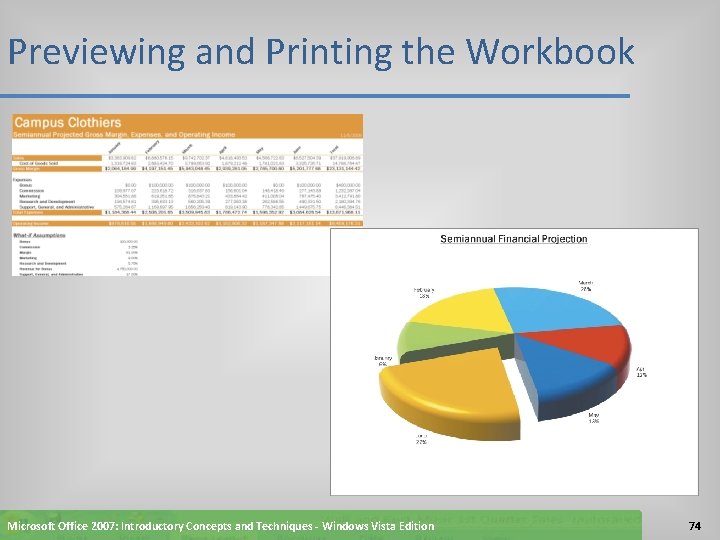 Previewing and Printing the Workbook Microsoft Office 2007: Introductory Concepts and Techniques - Windows