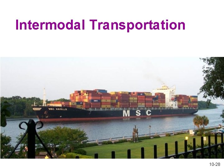 Intermodal Transportation 10 -28 