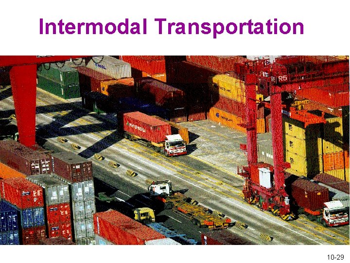 Intermodal Transportation 10 -29 