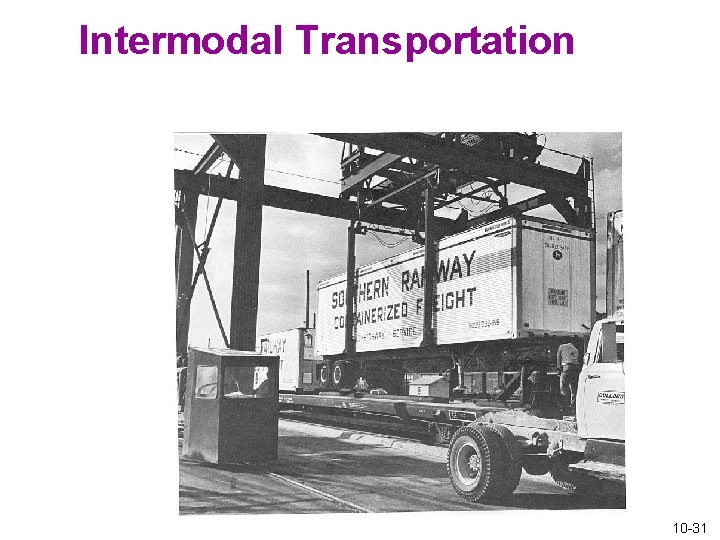 Intermodal Transportation 10 -31 