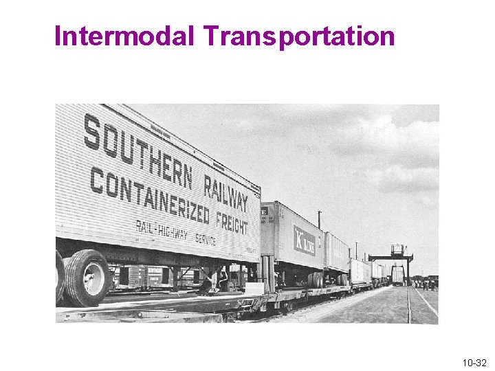 Intermodal Transportation 10 -32 