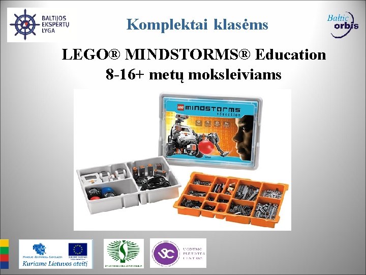 Komplektai klasėms LEGO® MINDSTORMS® Education 8 -16+ metų moksleiviams 