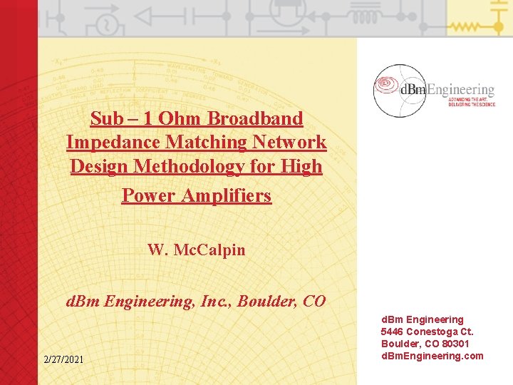 Sub – 1 Ohm Broadband Impedance Matching Network Design Methodology for High Power Amplifiers