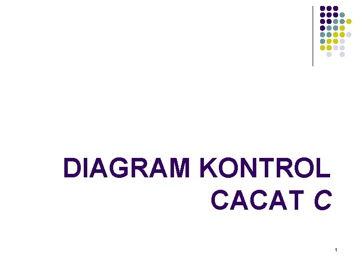 DIAGRAM KONTROL CACAT C 1 