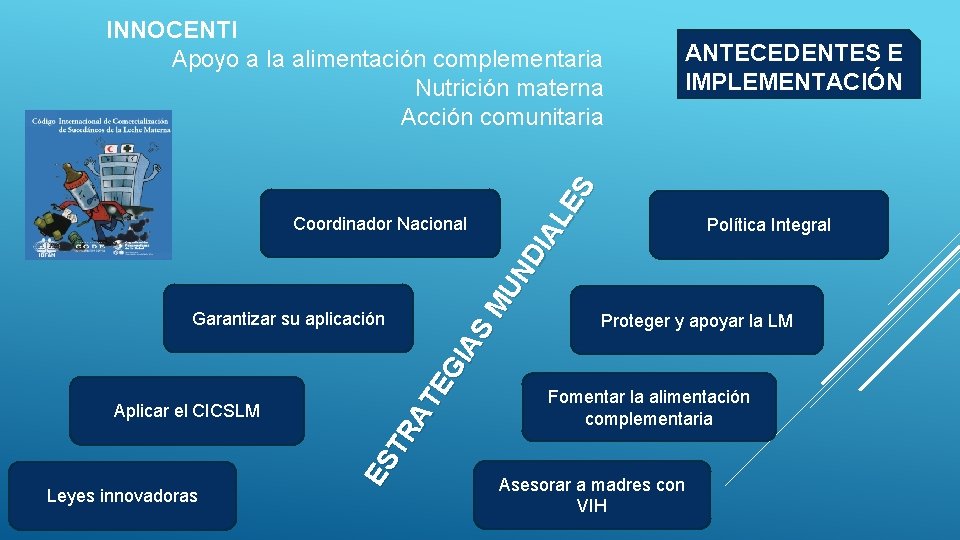 Coordinador Nacional Aplicar el CICSLM Leyes innovadoras ES TR AT EG IA S Garantizar