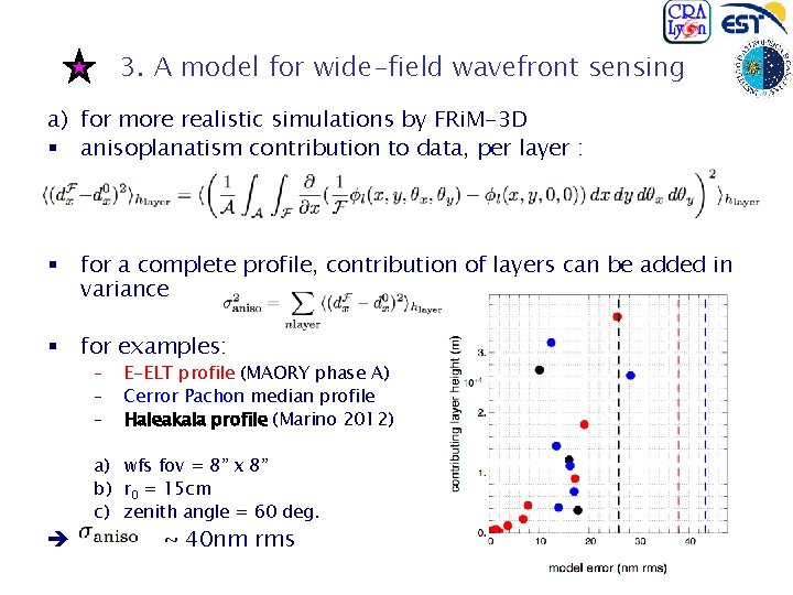 3. A model for wide-field wavefront sensing a) for more realistic simulations by FRi.