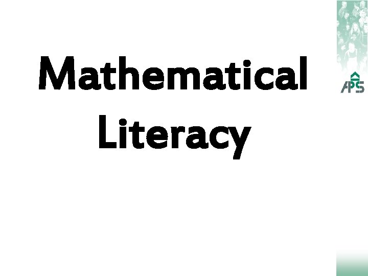 Mathematical Literacy 