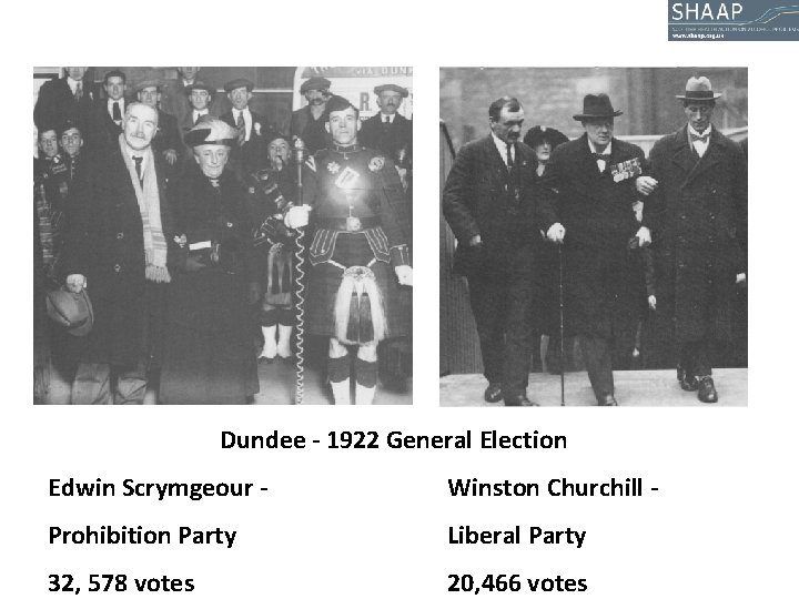 Dundee - 1922 General Election Edwin Scrymgeour - Winston Churchill - Prohibition Party Liberal Dundee - 1922 General Election Edwin Scrymgeour - Winston Churchill - Prohibition Party Liberal
