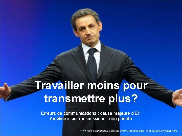 Travailler moins pour transmettre plus? Erreurs de communications : cause majeure d’EI* Améliorer les