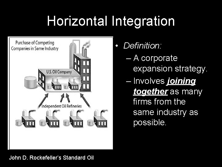 Horizontal Integration • Definition: – A corporate expansion strategy. – Involves joining together as