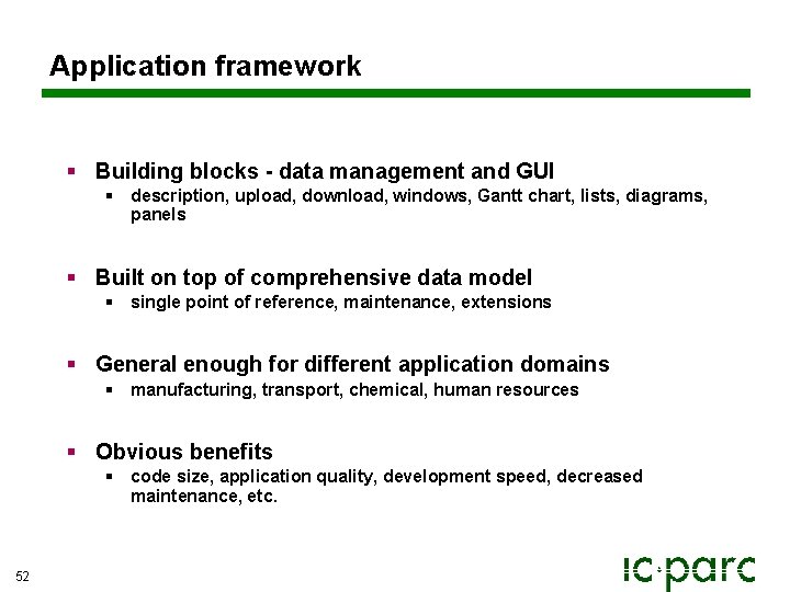 Application framework § Building blocks - data management and GUI § description, upload, download, Application framework § Building blocks - data management and GUI § description, upload, download,