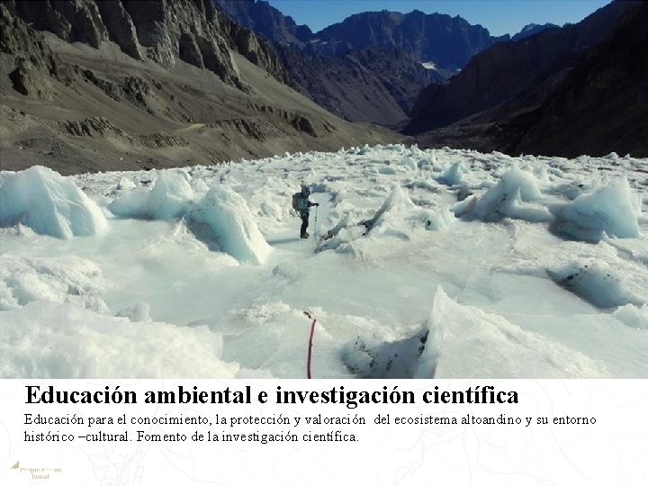 © Fernando Iglesias Educación ambiental e investigación científica Educación para el conocimiento, la protección