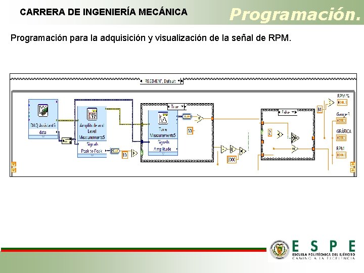 CARRERA DE INGENIERÍA MECÁNICA Programación para la adquisición y visualización de la señal de