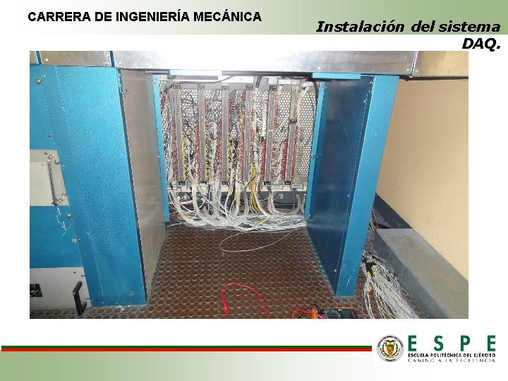 CARRERA DE INGENIERÍA MECÁNICA Instalación del sistema DAQ. 