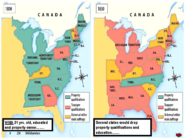 1790 WMA 21 yrs. old, educated and property owner……. voting Several states would drop