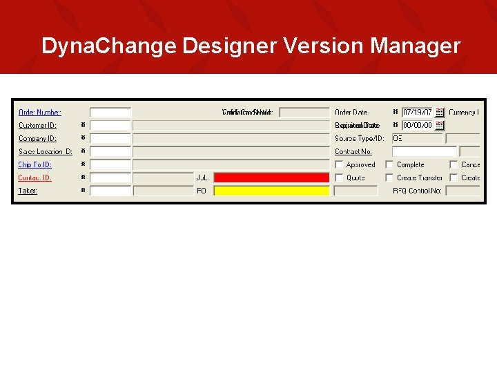 Dyna. Change Designer Version Manager 