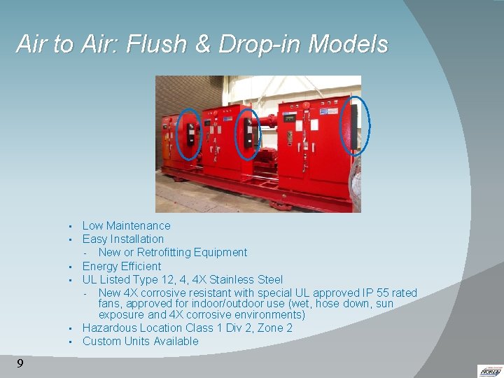 Air to Air: Flush & Drop-in Models • • • 9 Low Maintenance Easy Air to Air: Flush & Drop-in Models • • • 9 Low Maintenance Easy