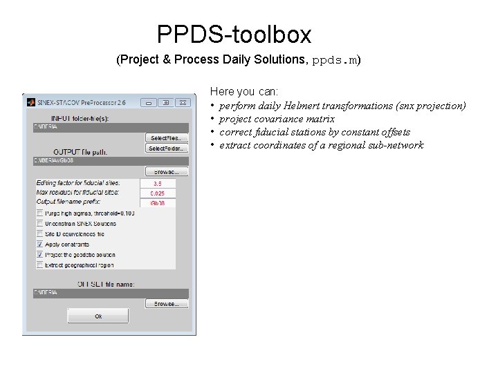 PPDS-toolbox (Project & Process Daily Solutions, ppds. m) Here you can: • perform daily