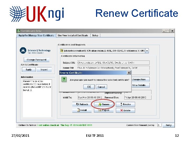 Renew Certificate 27/02/2021 EGI TF 2011 12 