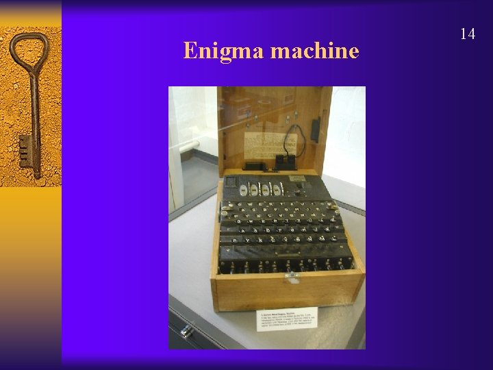 Enigma machine 14 