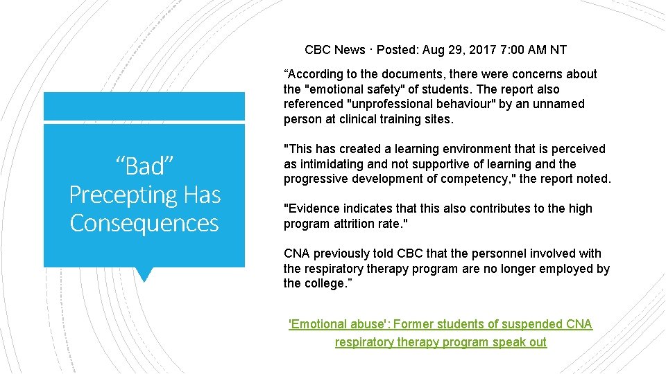 CBC News · Posted: Aug 29, 2017 7: 00 AM NT “According to the