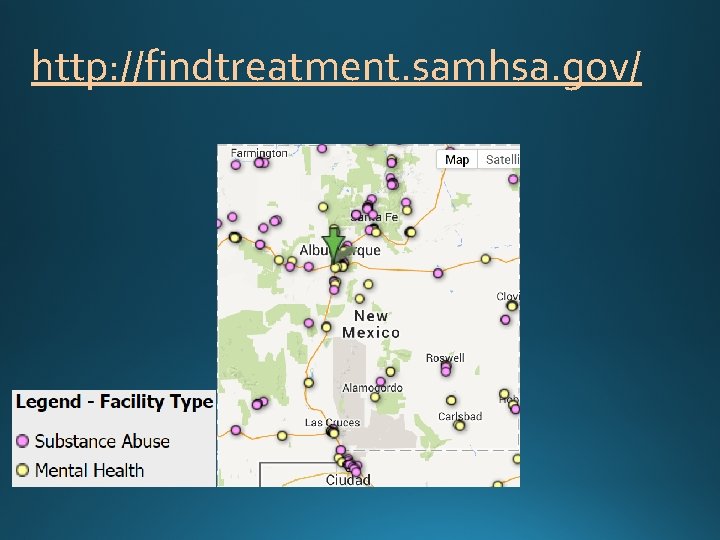 http: //findtreatment. samhsa. gov/ 