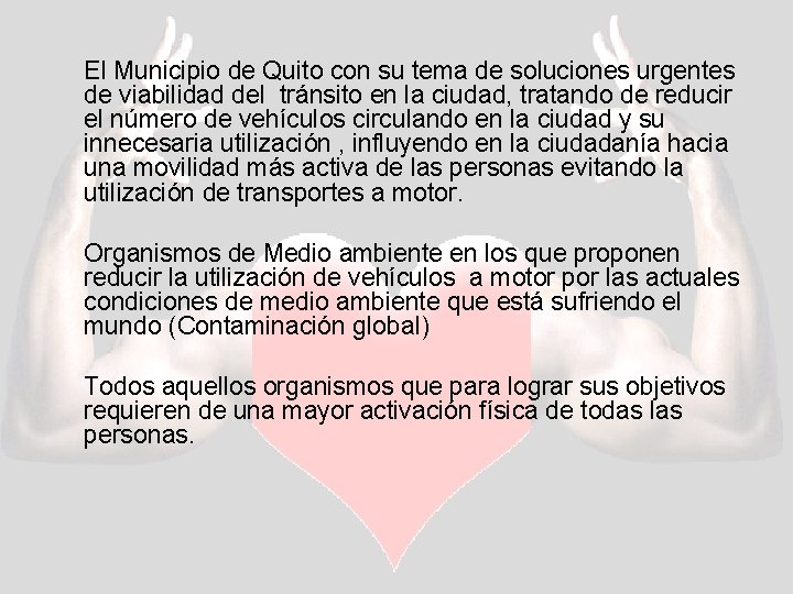 El Municipio de Quito con su tema de soluciones urgentes de viabilidad del tránsito