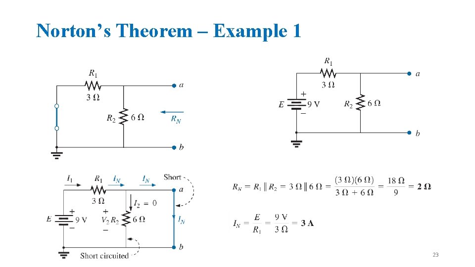 Norton’s Theorem – Example 1 23 