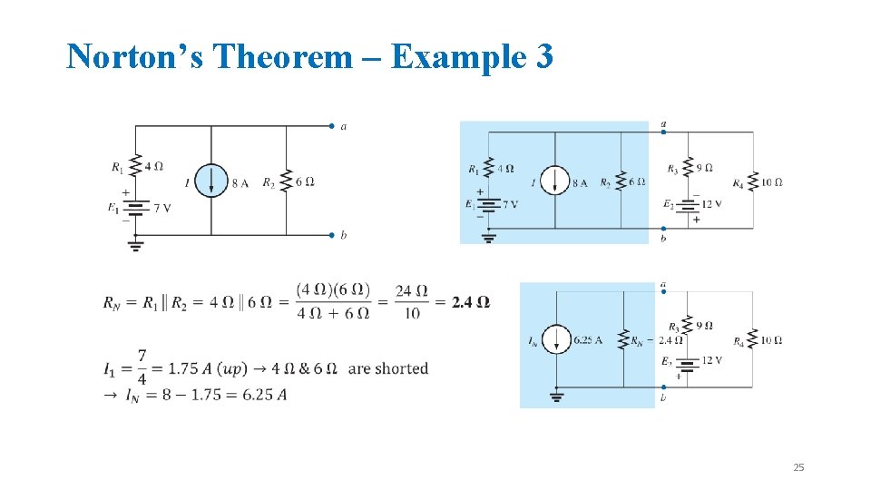 Norton’s Theorem – Example 3 25 