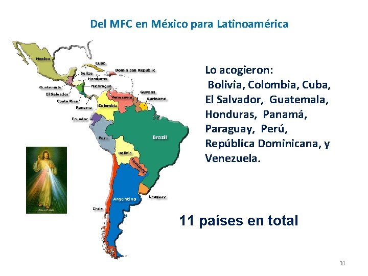 Del MFC en México para Latinoamérica Lo acogieron: Bolivia, Colombia, Cuba, El Salvador, Guatemala, Del MFC en México para Latinoamérica Lo acogieron: Bolivia, Colombia, Cuba, El Salvador, Guatemala,