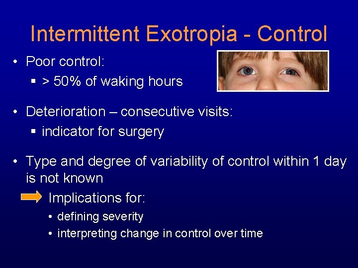Intraday Variability Of Control In Intermittent Exotropia Sarah