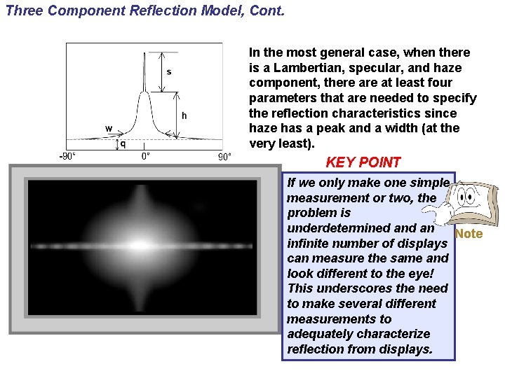 Three Component Reflection Model, Cont. In the most general case, when there is a