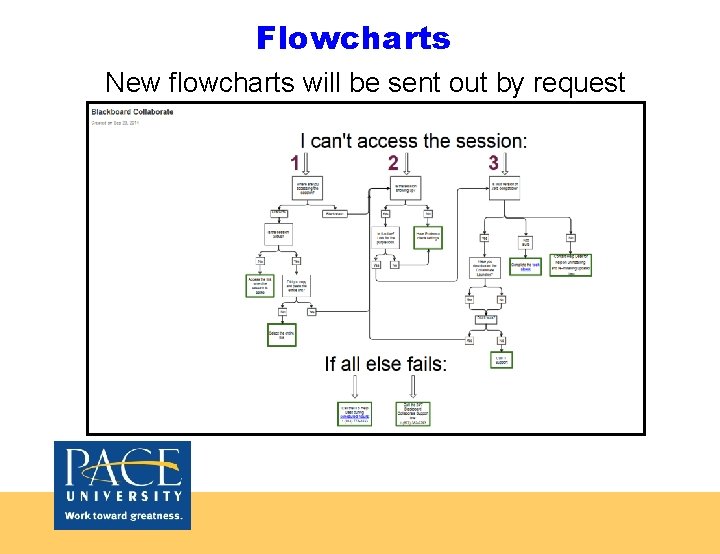 Flowcharts New flowcharts will be sent out by request 