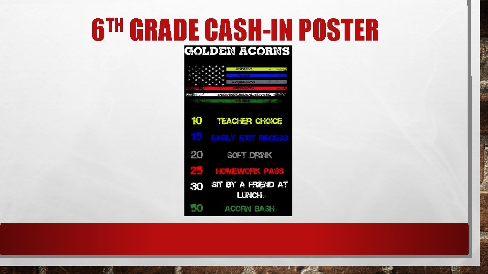 TH 6 GRADE CASH-IN POSTER 