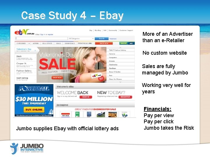 Case Study 4 – Ebay More of an Advertiser than an e-Retailer No custom