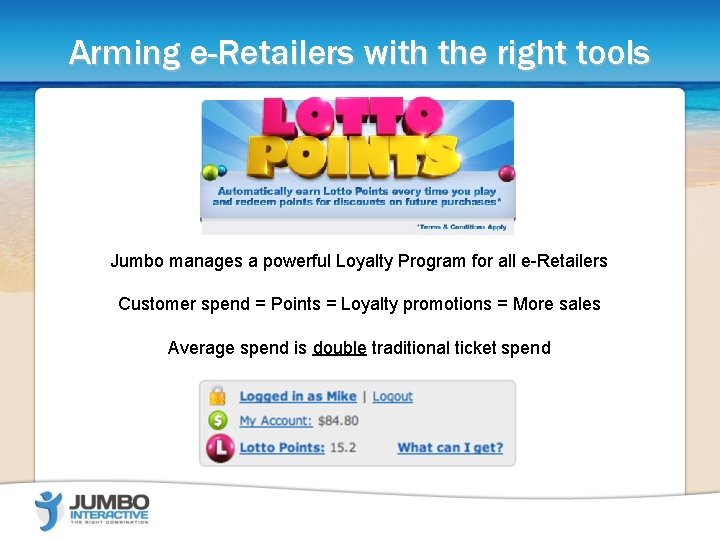 Arming e-Retailers with the right tools Jumbo manages a powerful Loyalty Program for all