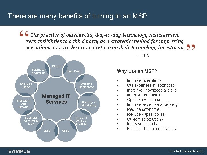 There are many benefits of turning to an MSP The practice of outsourcing day-to-day There are many benefits of turning to an MSP The practice of outsourcing day-to-day