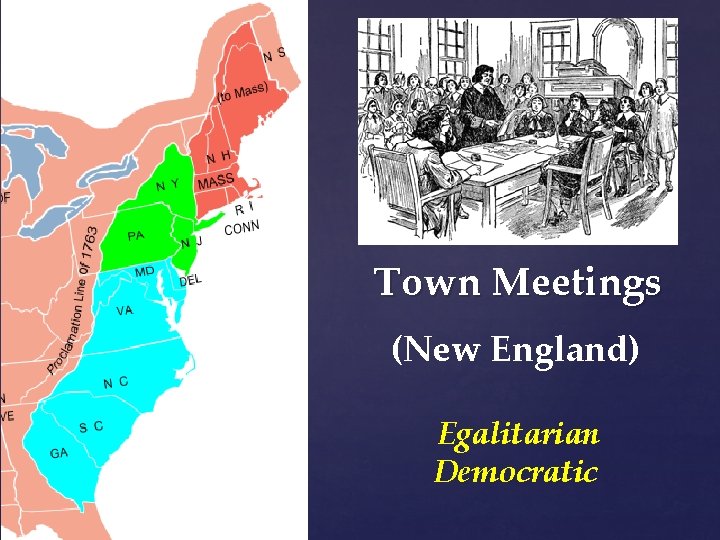 Town Meetings (New England) Egalitarian Democratic 