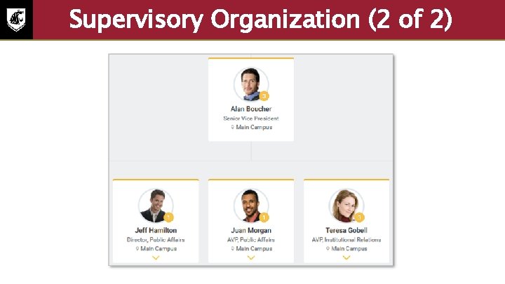 Supervisory Organization (2 of 2) • Example picture of an supervisory organization. The Senior